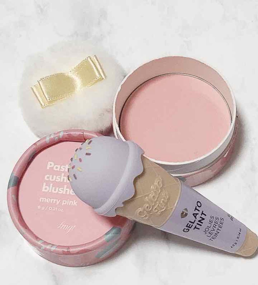 パステルクッションブラッシャー/THE FACE SHOP/パウダーチークを使ったクチコミ(2枚目)