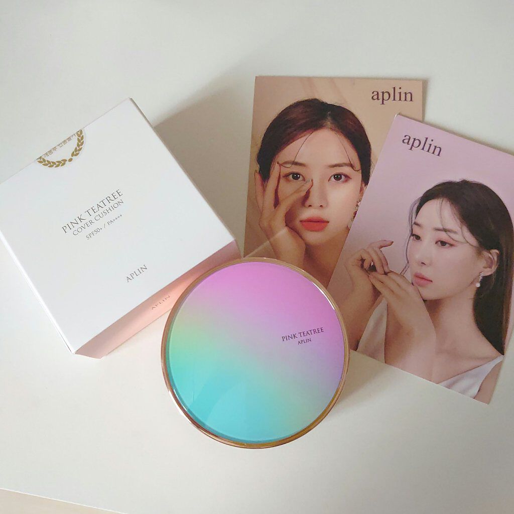 ピンクティーツリーカバークッション/APLIN/クッションファンデーションを使ったクチコミ（1枚目）