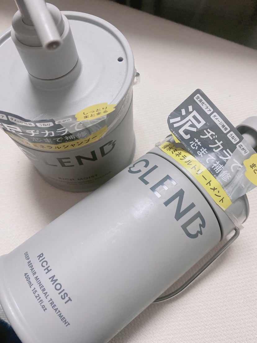 リッチモイスト ディープクレンジング ミネラル シャンプー/ディープリペア ミネラル トリートメント/CLEND/市販シャンプーを使ったクチコミ(1枚目)