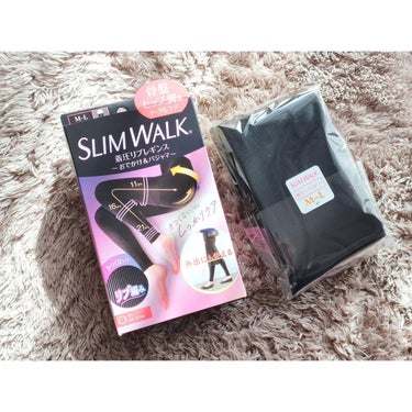 SLIMWALK 着圧リブレギンスのクチコミ「「スリムウォーク　着圧リブレギンス」を使ってみました😊

こちらの商品は、着圧なのにはくのが簡.....」（1枚目）