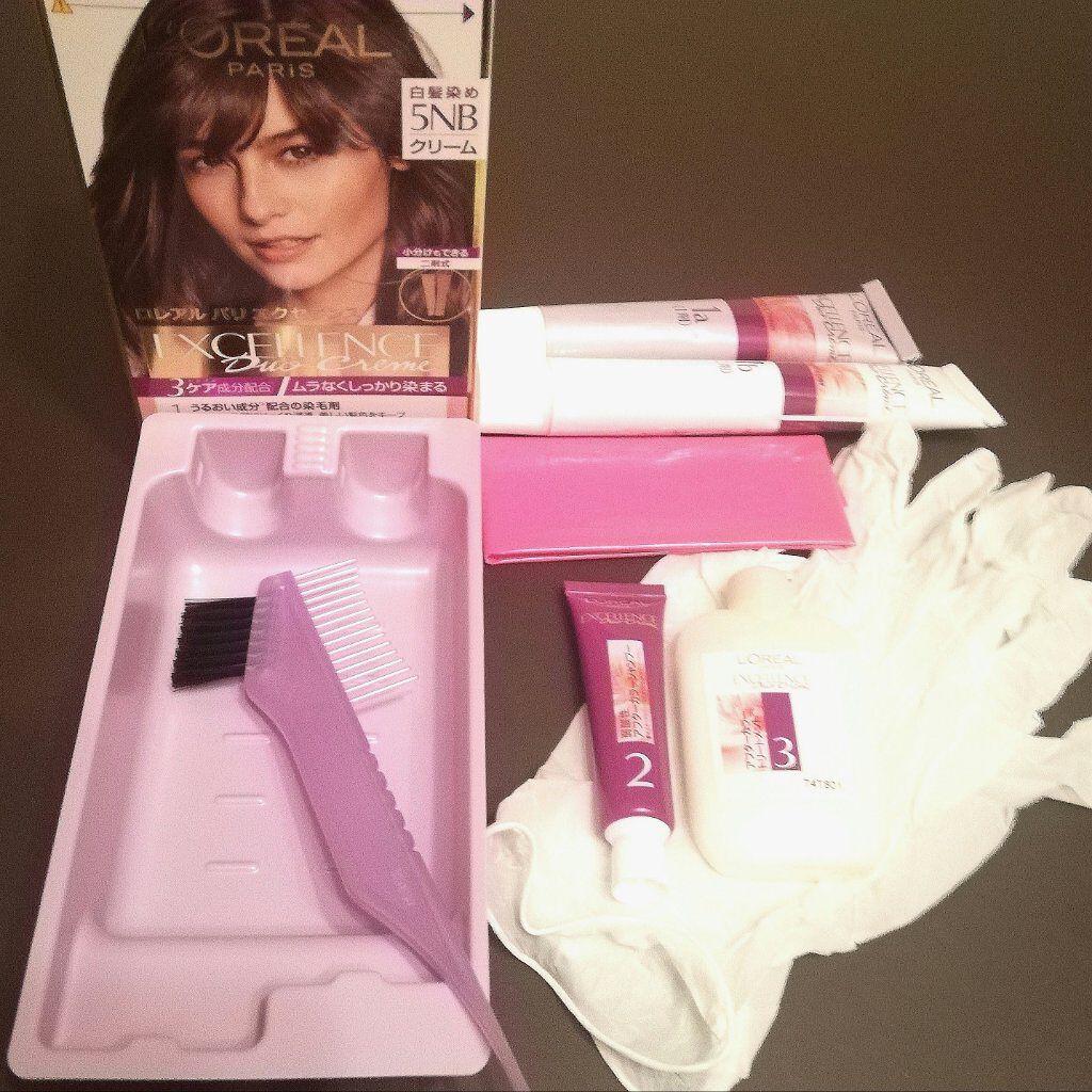 エクセランス R クリームタイプ  5NB 自然な栗色/ロレアル パリ/ヘアカラーを使ったクチコミ（2枚目）