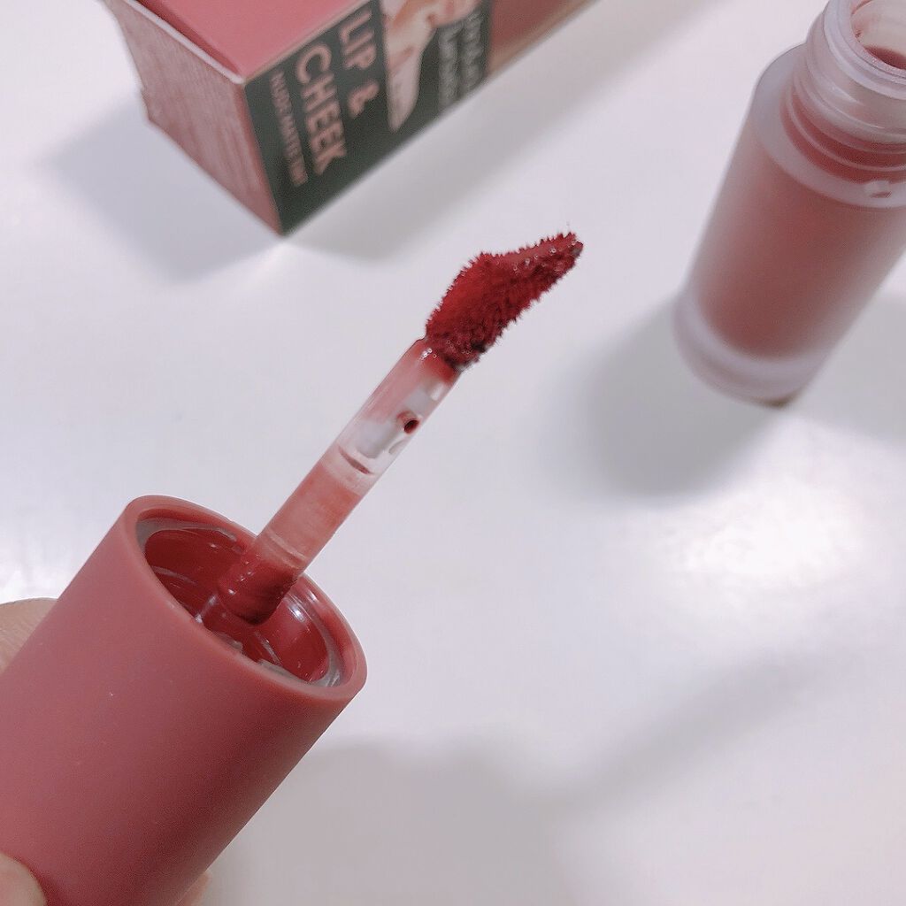 リップアンドチーク ヌードマットティント/CathyDoll/リップティントを使ったクチコミ（2枚目）