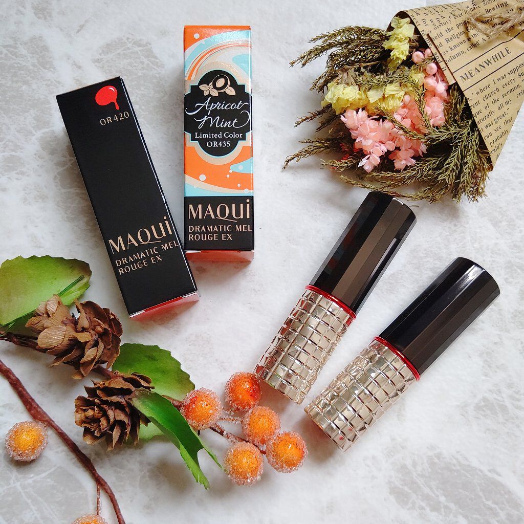 ドラマティックルージュEX OR420 ナイーブオプティミスト/マキアージュ/口紅を使ったクチコミ（1枚目）