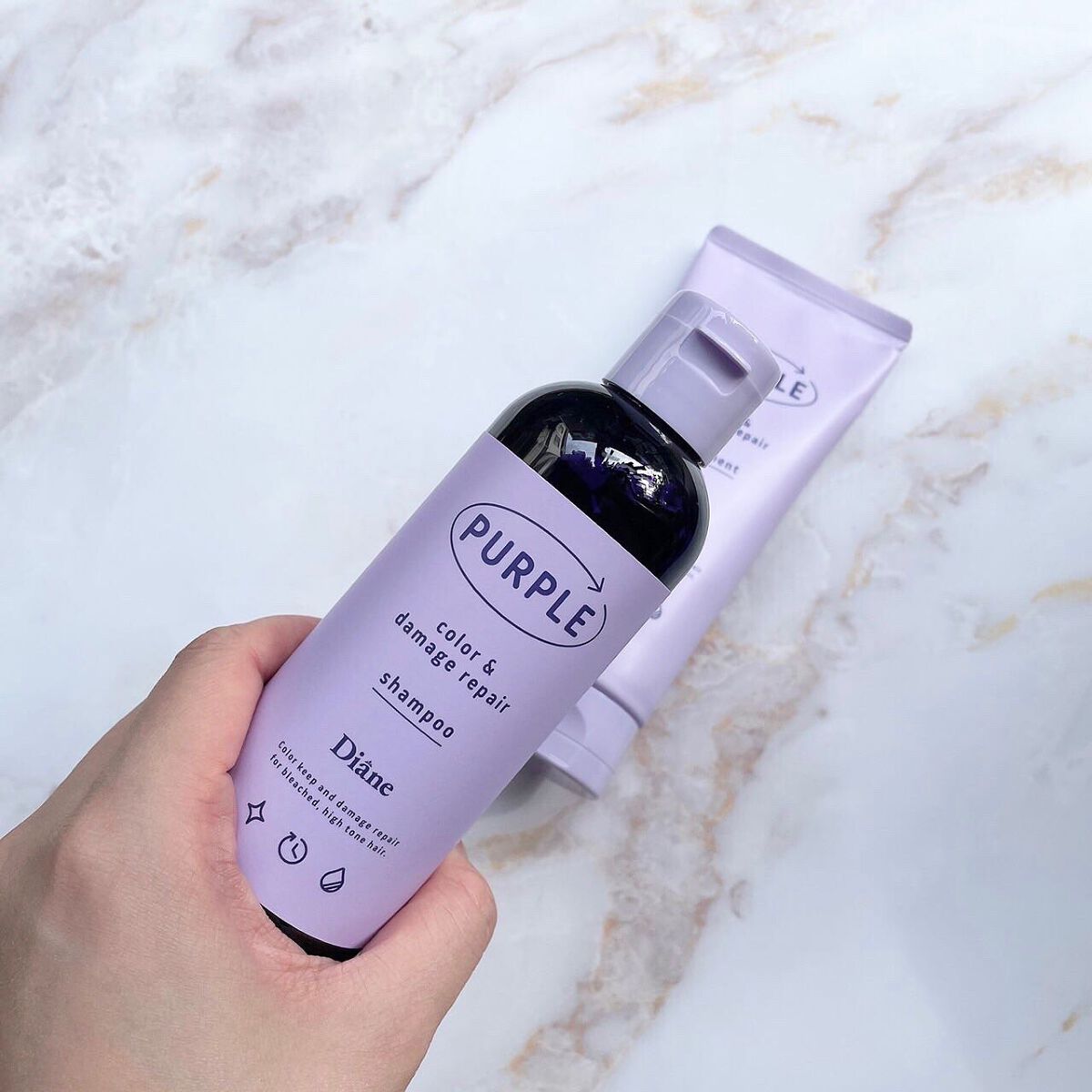 カラーシャンプー＆トリートメント トリートメント パープル/ダイアン/市販シャンプーを使ったクチコミ（2枚目）