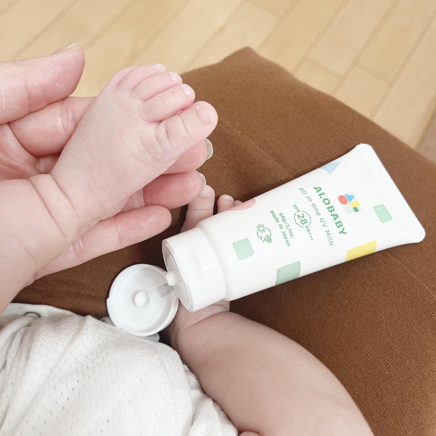 アロベビー オールインワンUVミルク/ALOBABY/日焼け止めミルクを使ったクチコミ（1枚目）