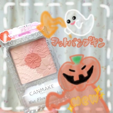 CANMAKE マットフルールチークス 05 ＜マットパンプキン🎃＞
price→￥800（税別）

派手すぎない落ち着いたオレンジで使いやすそう♡
めちゃくちゃ可愛い色だったのでアイシャドウとして入れ