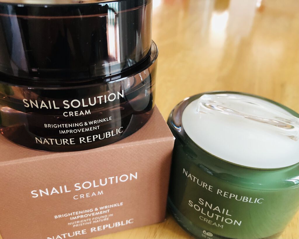 スネイルソリューションクリーム/ネイチャーリパブリック/フェイスクリームを使ったクチコミ（1枚目）