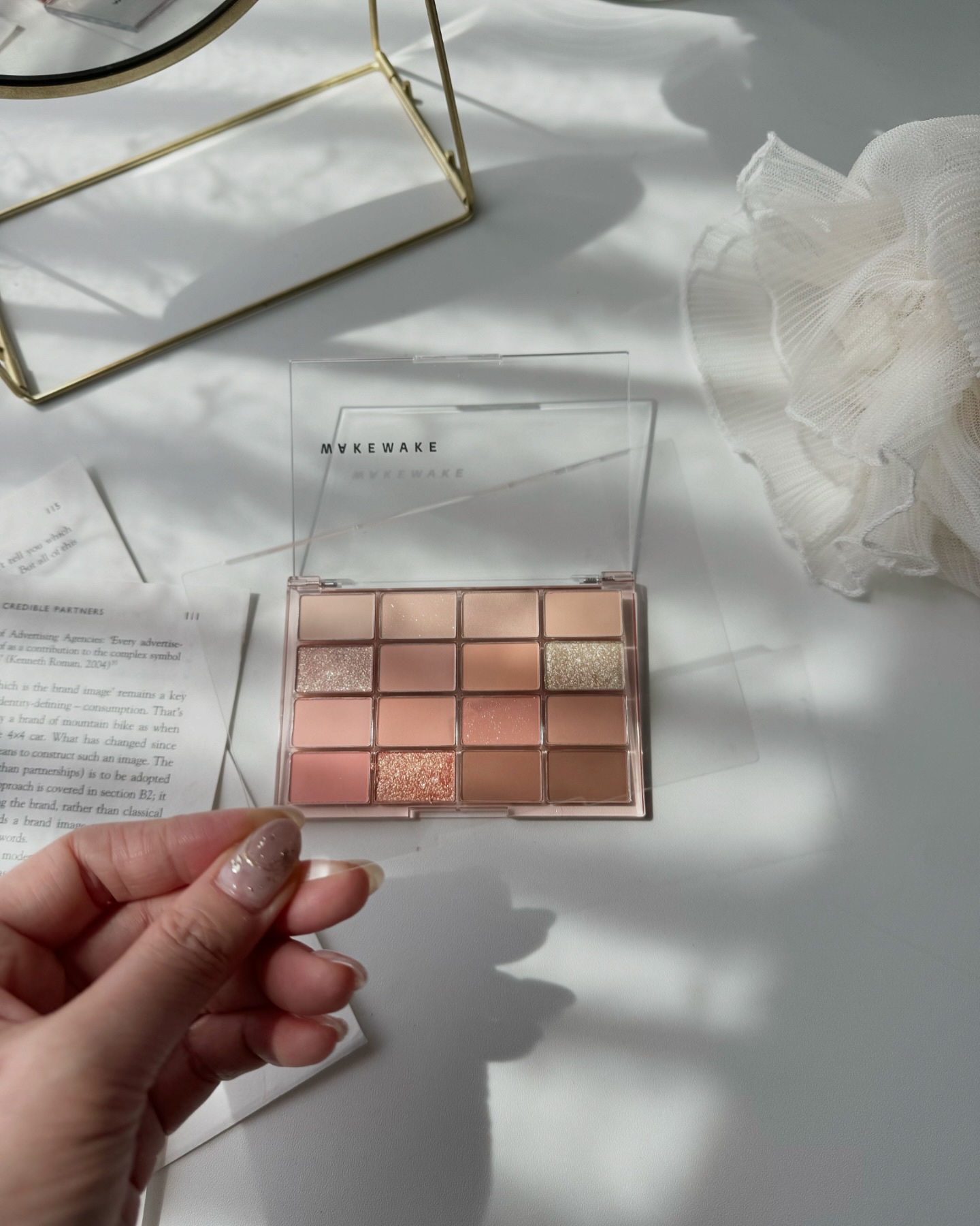 ソフトブラーリングアイパレット/wakemake/アイシャドウパレットを使ったクチコミ（3枚目）