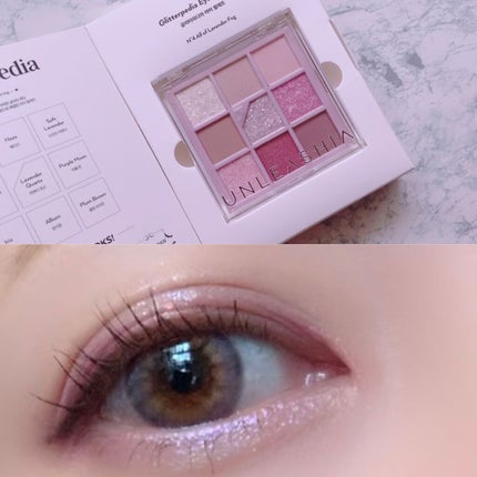 グリッターペディアアイパレット/unleashia/アイシャドウパレットを使ったクチコミ(1枚目)