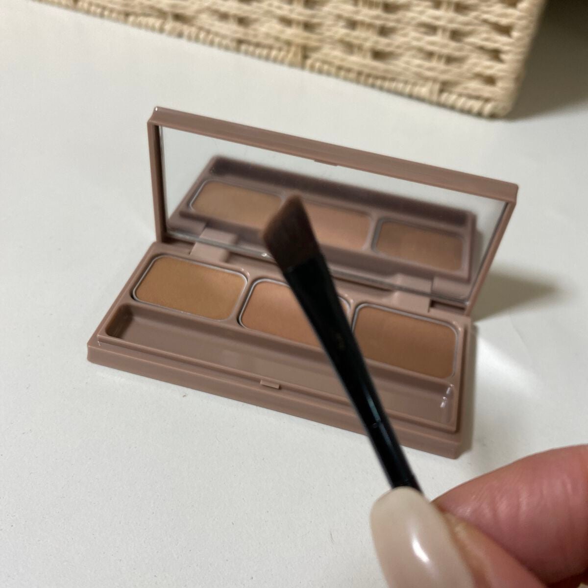 ノーズ&アイブロウパウダー/CEZANNE/パウダーアイブロウを使ったクチコミ(3枚目)