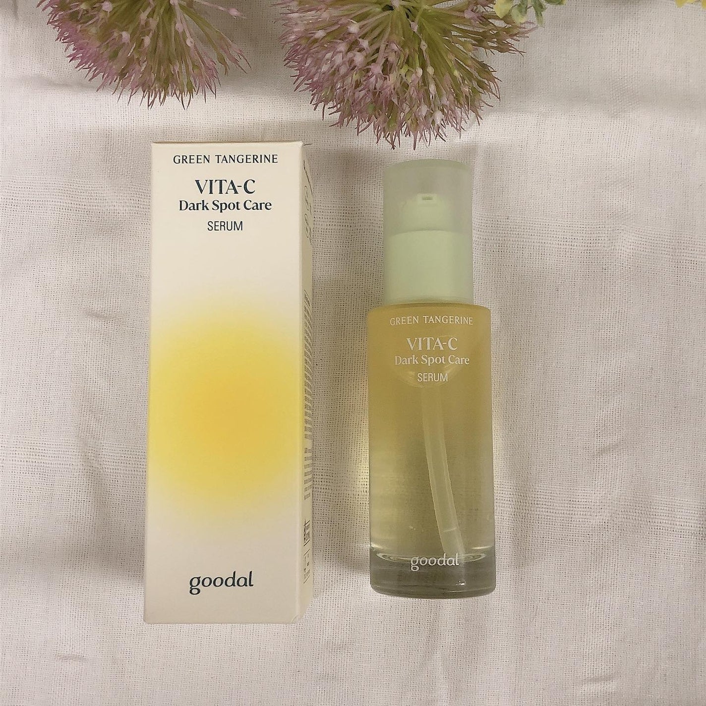 グリーンタンジェリン ビタC ダークスポットケアセラム/goodal/美容液を使ったクチコミ(5枚目)