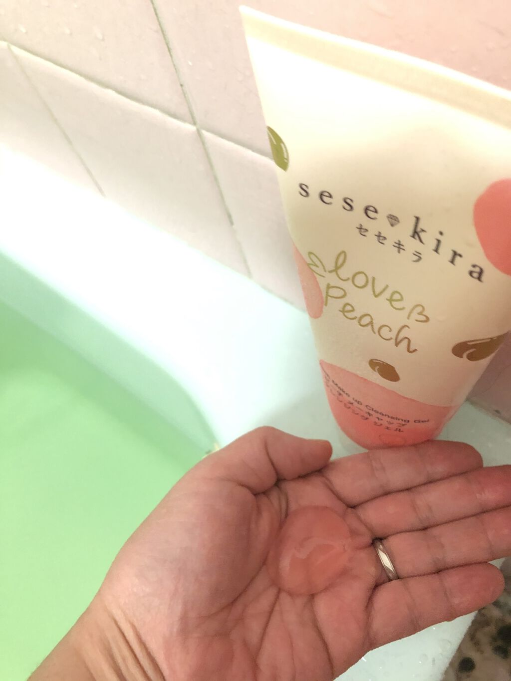 ピーチメーキャップクレンジングジェル/sesekira/クレンジングジェルを使ったクチコミ（2枚目）