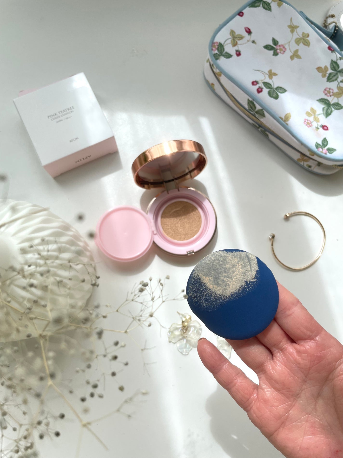 ピンクティーツリーカバークッション/APLIN/クッションファンデーションを使ったクチコミ(2枚目)