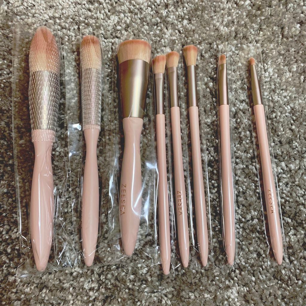 ローズクラウドメイクブラシセット/ZEESEA/メイクブラシを使ったクチコミ(2枚目)