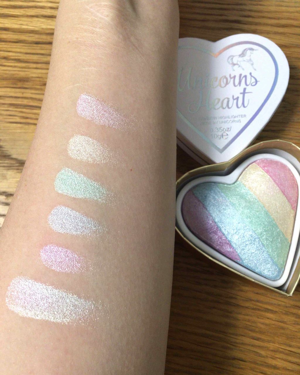 ハートハイライター ユニコーンハート/MAKEUP REVOLUTION/パウダーハイライトを使ったクチコミ(2枚目)
