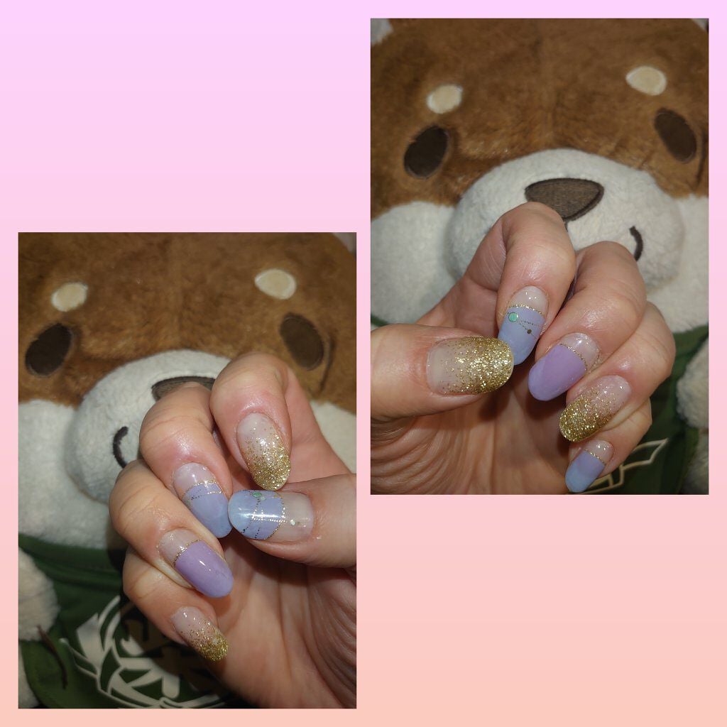 貼るジェルネイル/セリア/ネイルシールを使ったクチコミ(1枚目)