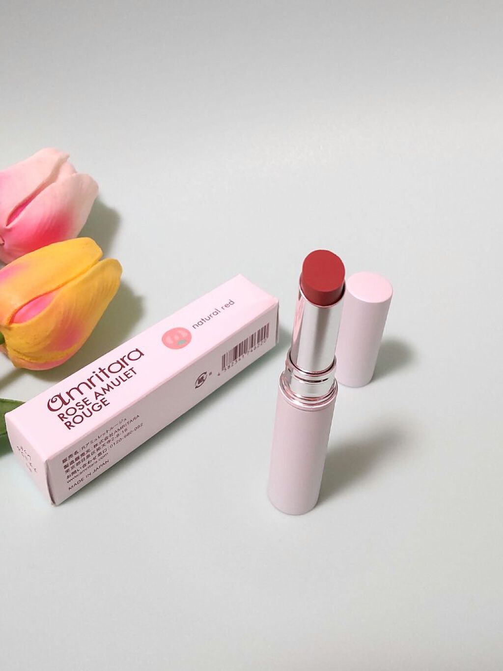 ローズ アミュレット ルージュ/AMRITARA/口紅を使ったクチコミ（3枚目）