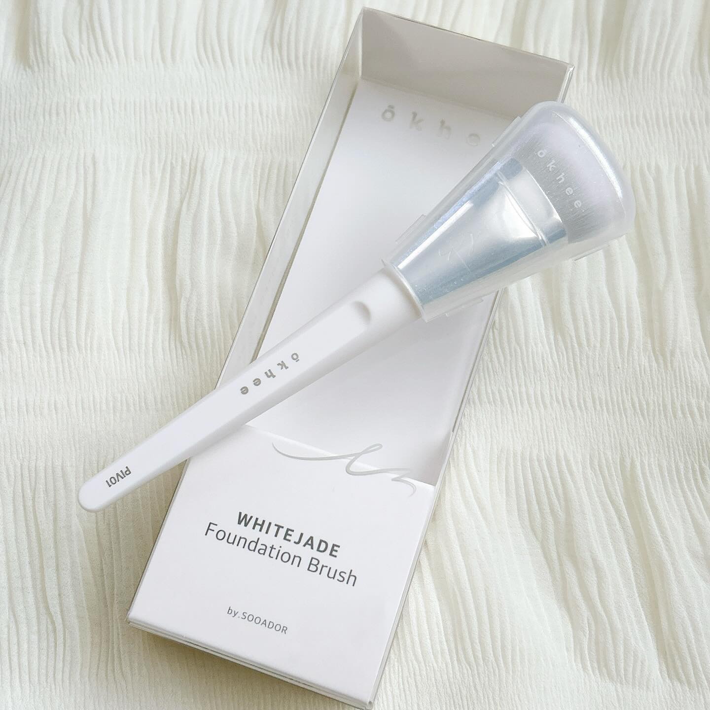 okhee 白玉ファンデーションブラシ/SOOA DOR/メイクブラシを使ったクチコミ（2枚目）
