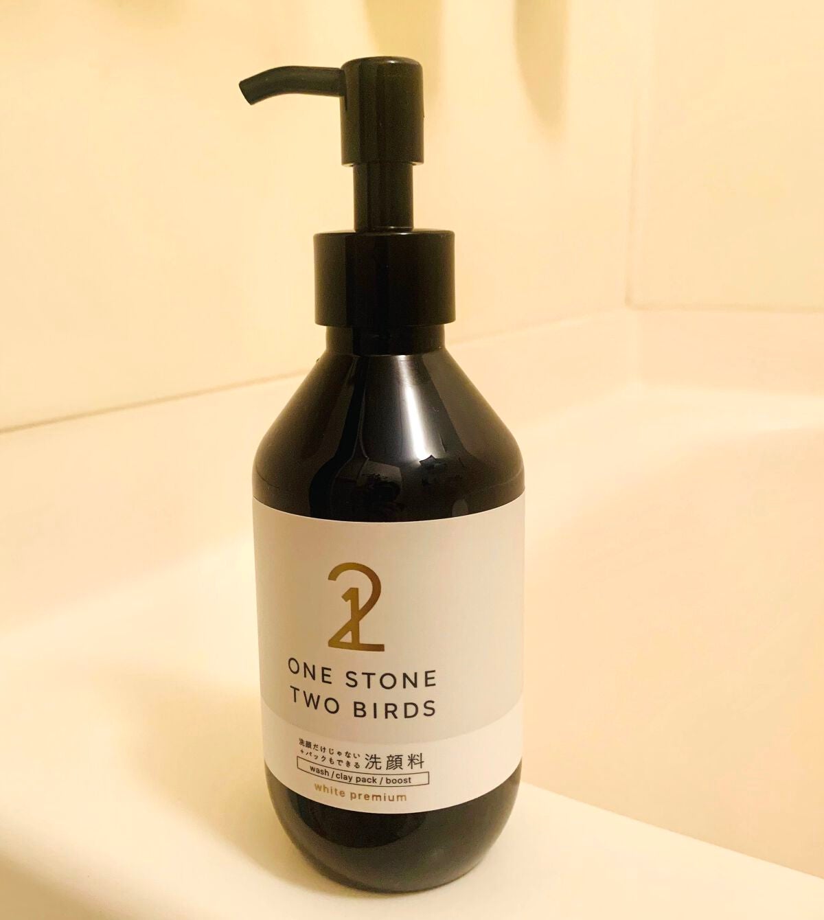 洗顔だけじゃない+パックもできる洗顔料 ホワイトプレミアム/ONE STONE TWO BIRDS/その他洗顔料を使ったクチコミ(2枚目)