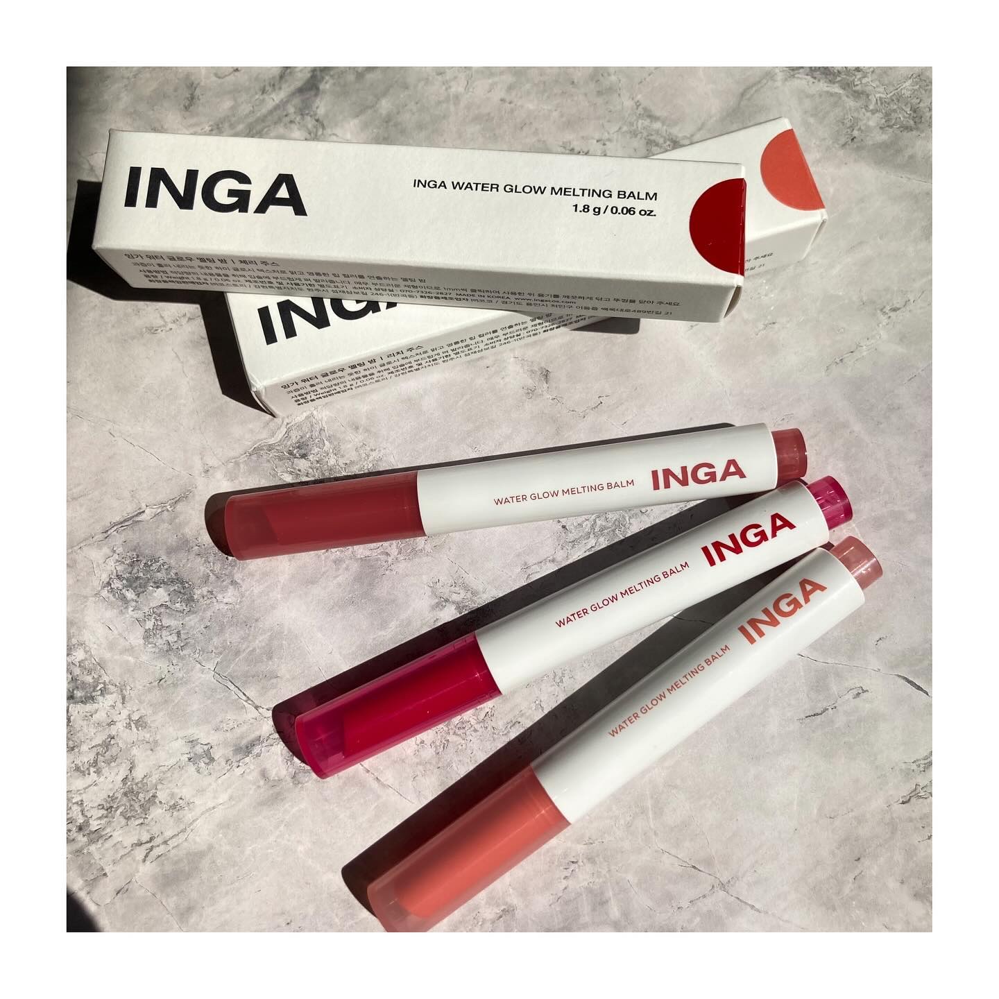 ウォーターグローメルティングバーム/INGA/口紅を使ったクチコミ（1枚目）