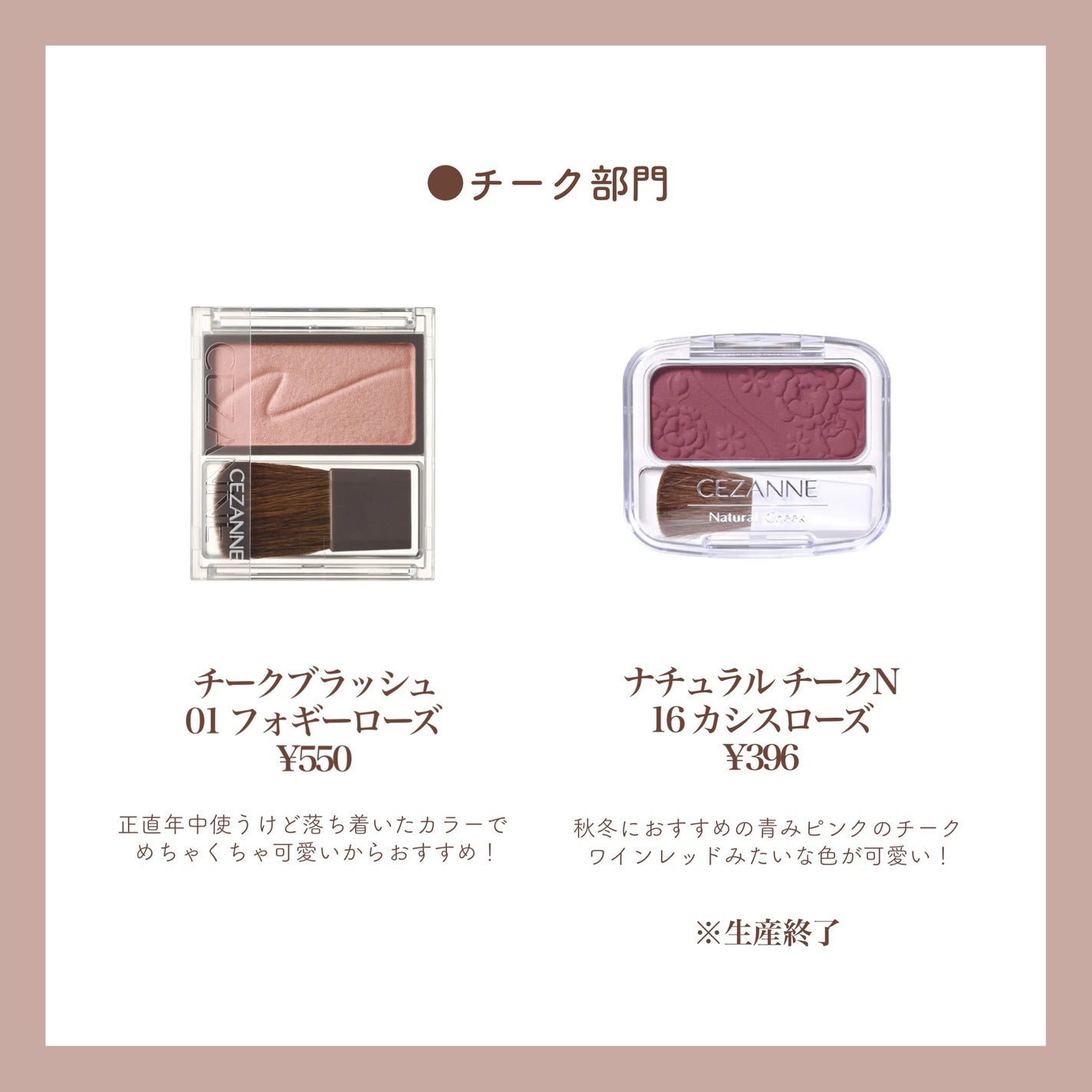 ナチュラル チークN/CEZANNE/パウダーチークを使ったクチコミ(4枚目)