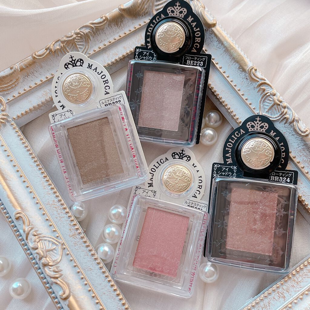 マジョリカ マジョルカ
シャドーカスタマイズ✨
・フローティングBE223 銀の繭
・フローティングBR324 光る角
・PK321 ひとひら（ルミナスティック)
・BR332 森の毛皮（ルミナスティック)


2022.04.21発売

