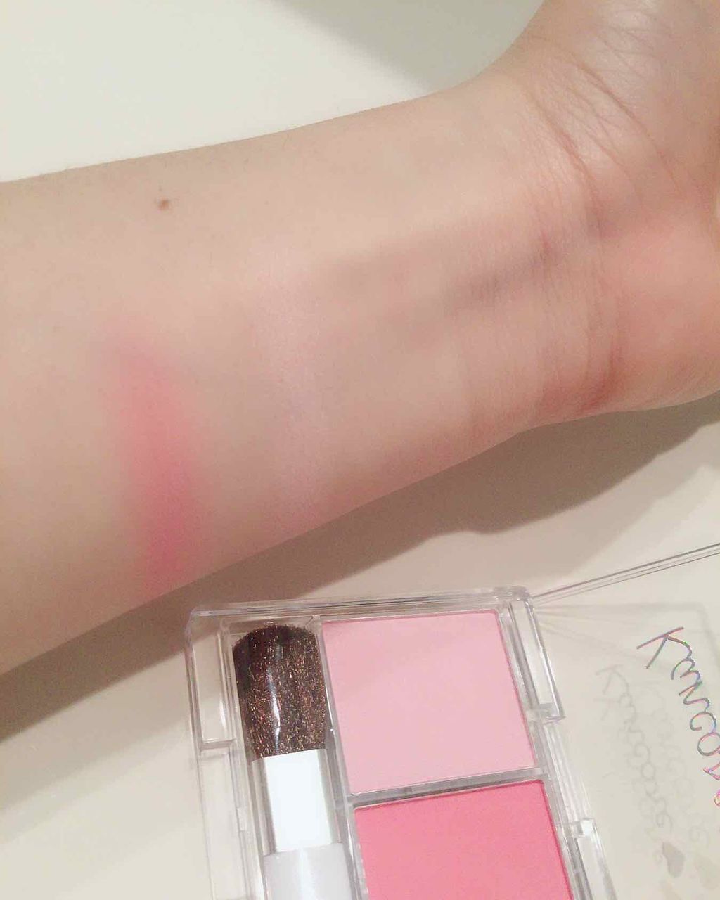 ダイソー 関西コレクションコラボコスメ/DAISO/パウダーチークを使ったクチコミ(3枚目)