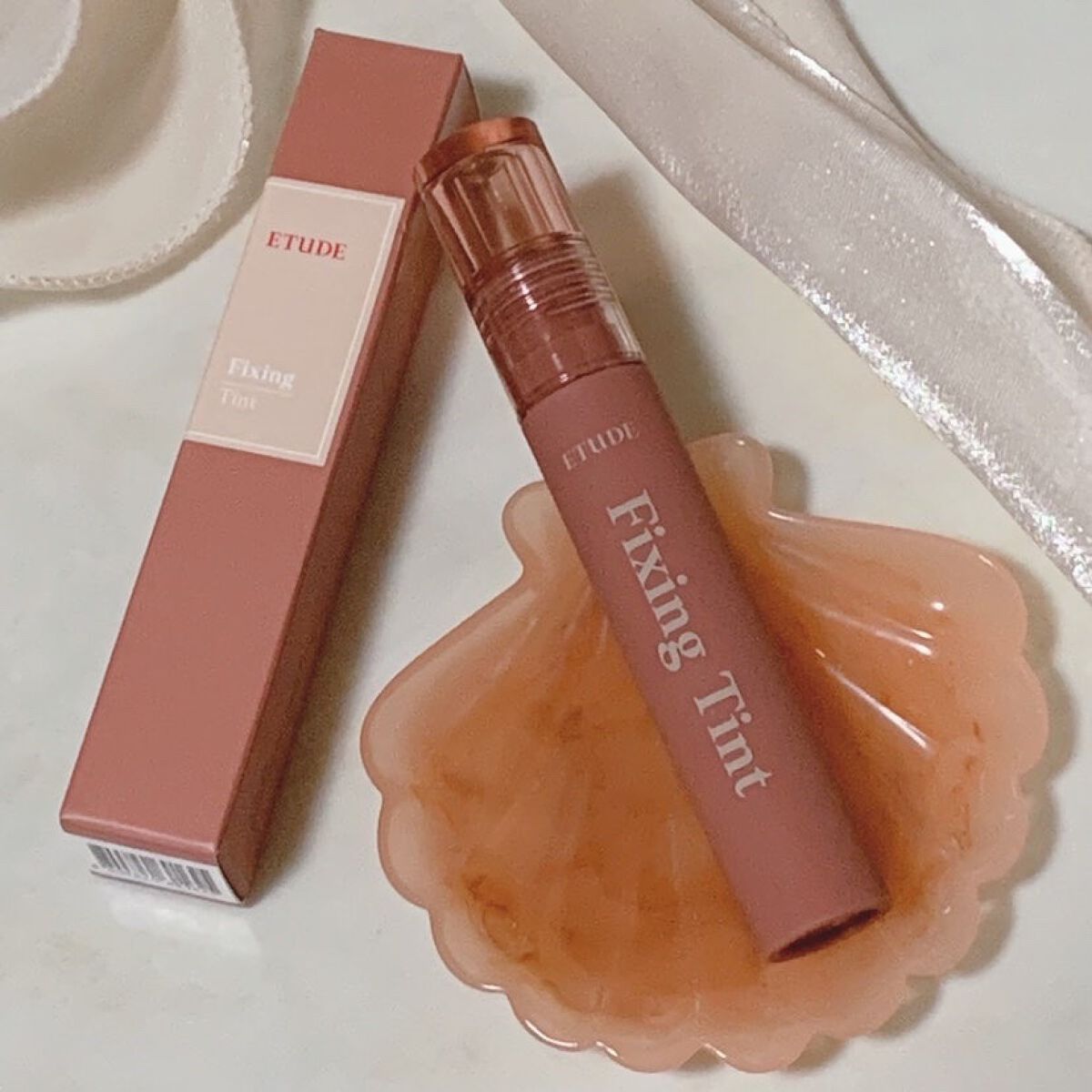 フィクシングティント バニラクリーム/ETUDE/リップティントを使ったクチコミ（2枚目）