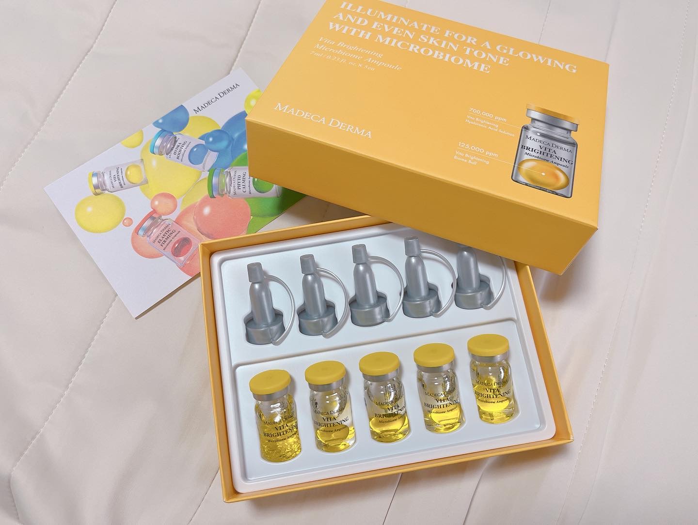 ビタブライトニング マイクロバイオームアンプル/マデカダーマ/美容液を使ったクチコミ（2枚目）