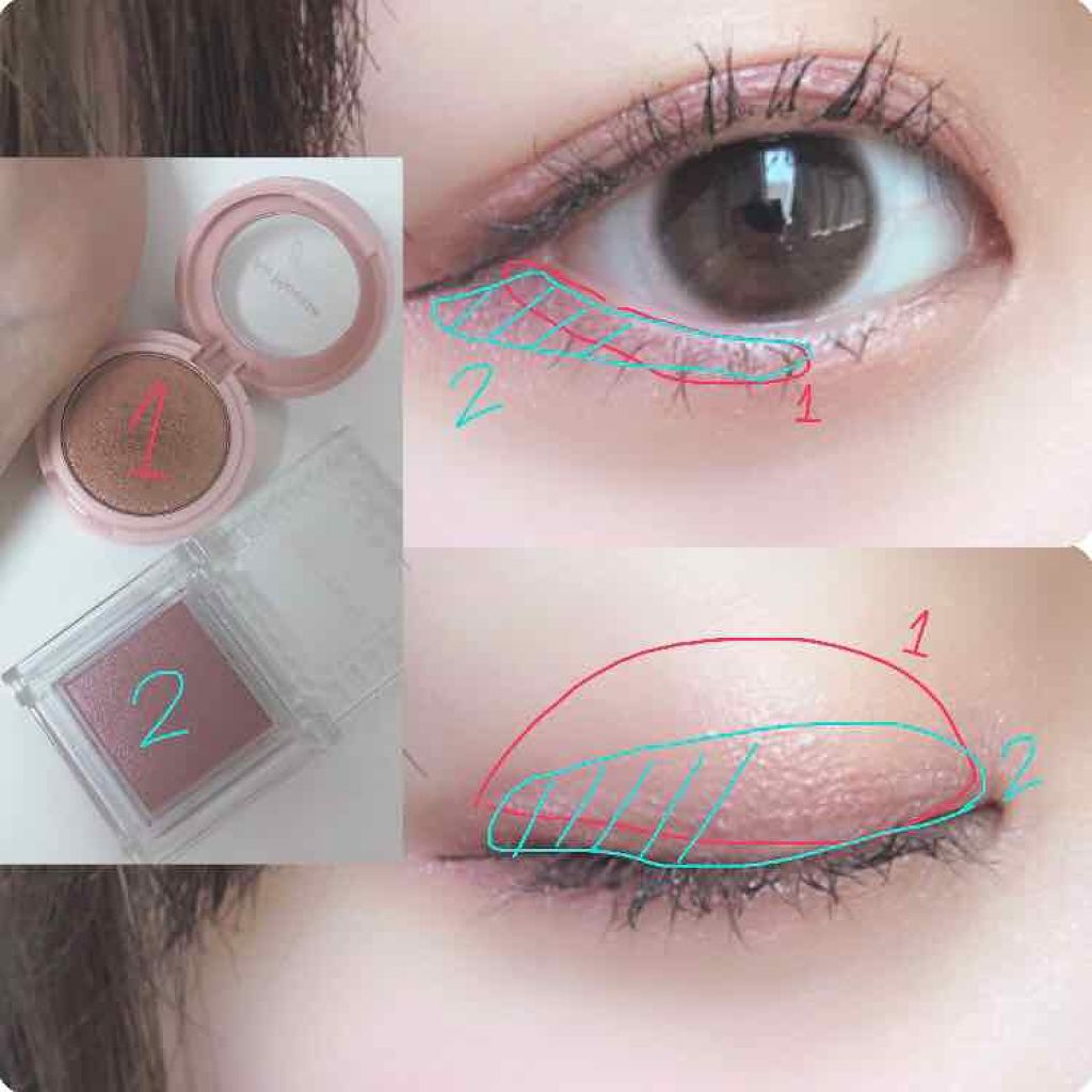 シングルカラーアイシャドウ/CEZANNE/単色アイシャドウを使ったクチコミ（2枚目）