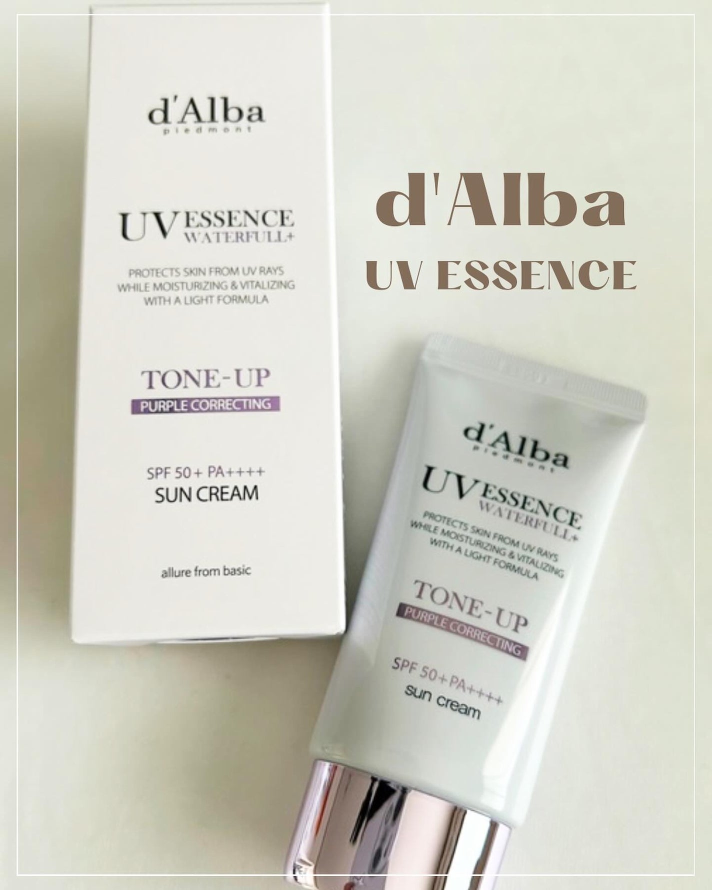 ダルバ ウォータフル トーンアップ サンクリーム(パープル)/ダルバ/日焼け止めクリームを使ったクチコミ(1枚目)