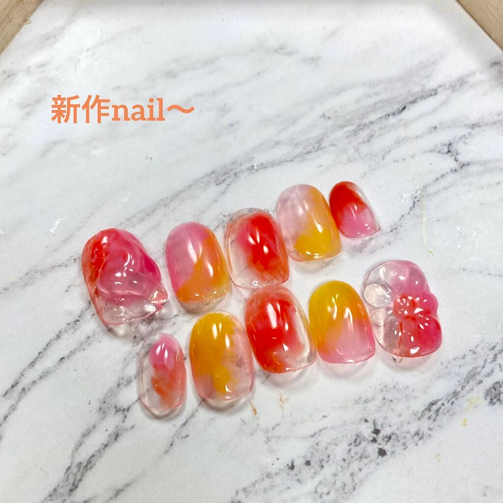 とり on LIPS 「新しいnailを作りました名付けて、とんぼ玉nail!春夏で使..」(1枚目)