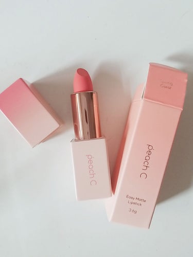Peach C  Easy Matte Lipstick
Color : Spring Coral
I use matte for the first time. Korean youtuber pro