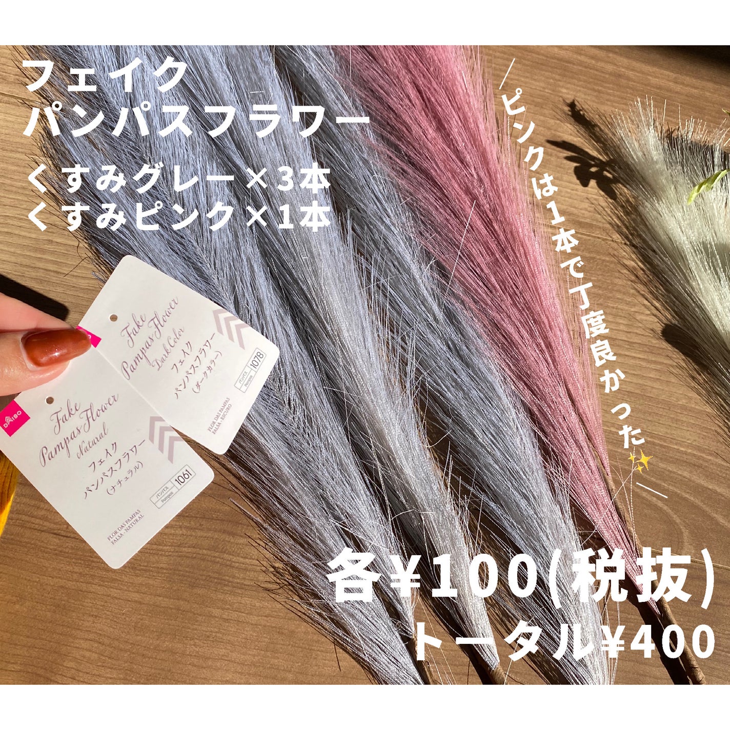 フェイクパンパスフラワー/DAISO/その他を使ったクチコミ(5枚目)