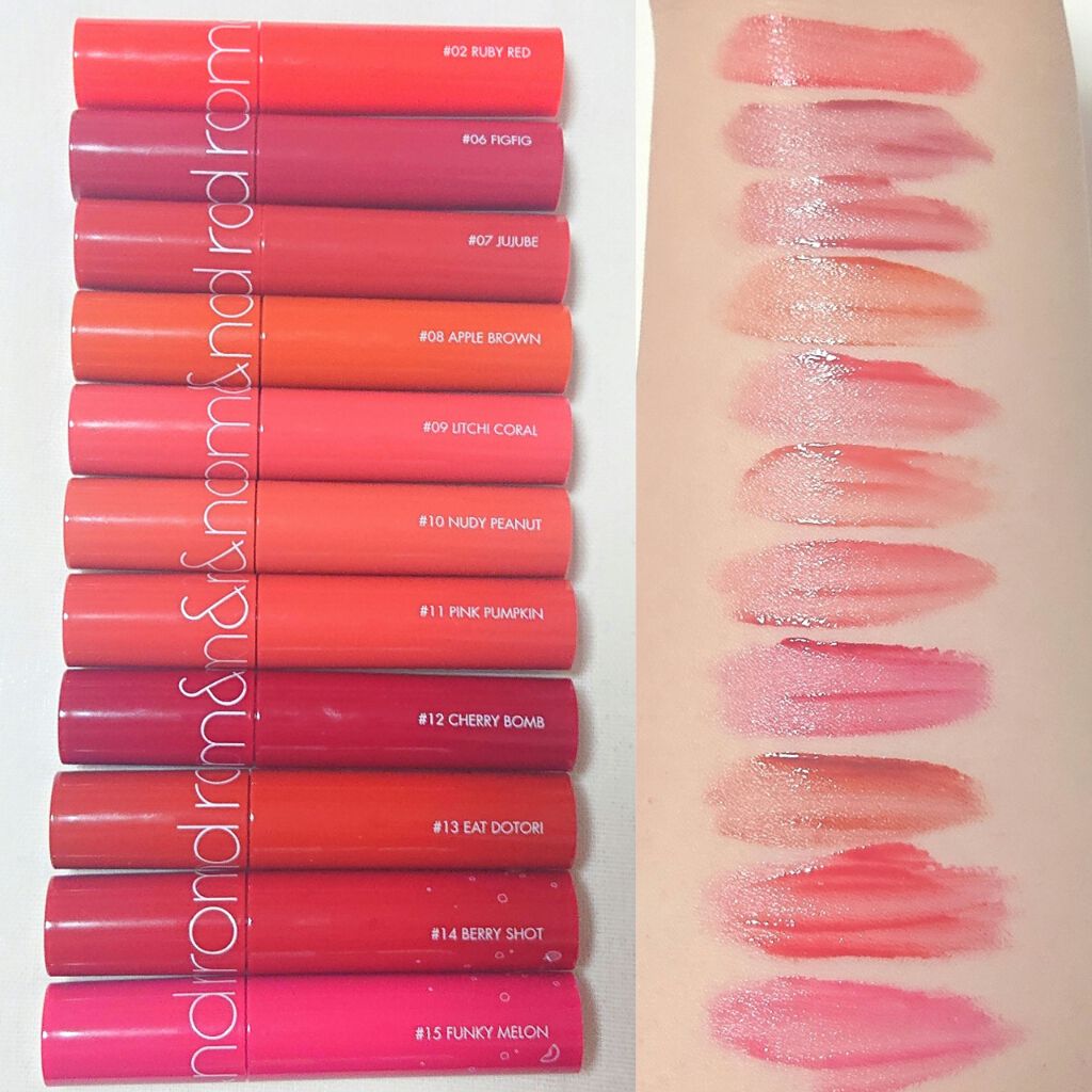 ジューシーラスティングティント/rom&nd/リップティントを使ったクチコミ(2枚目)