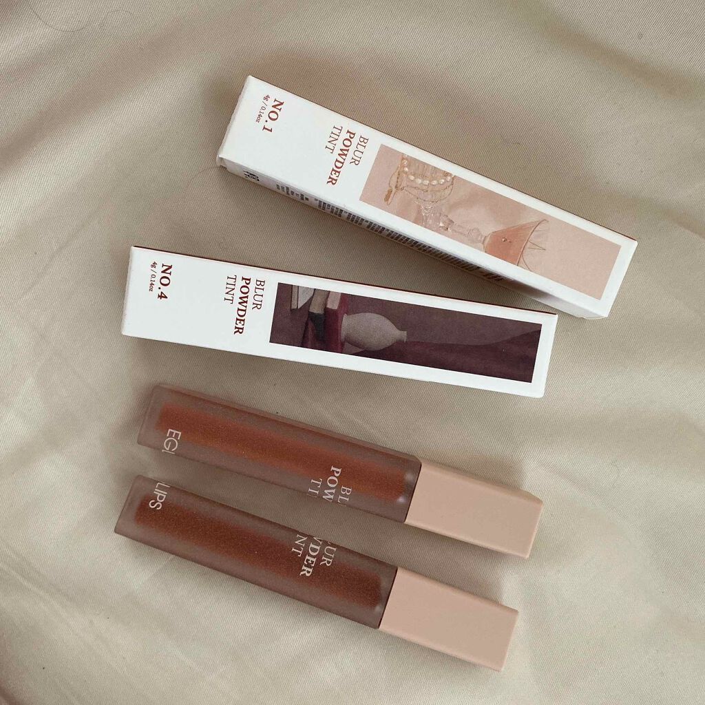 ブラーパウダーティント/EGLIPS/リップティントを使ったクチコミ（1枚目）