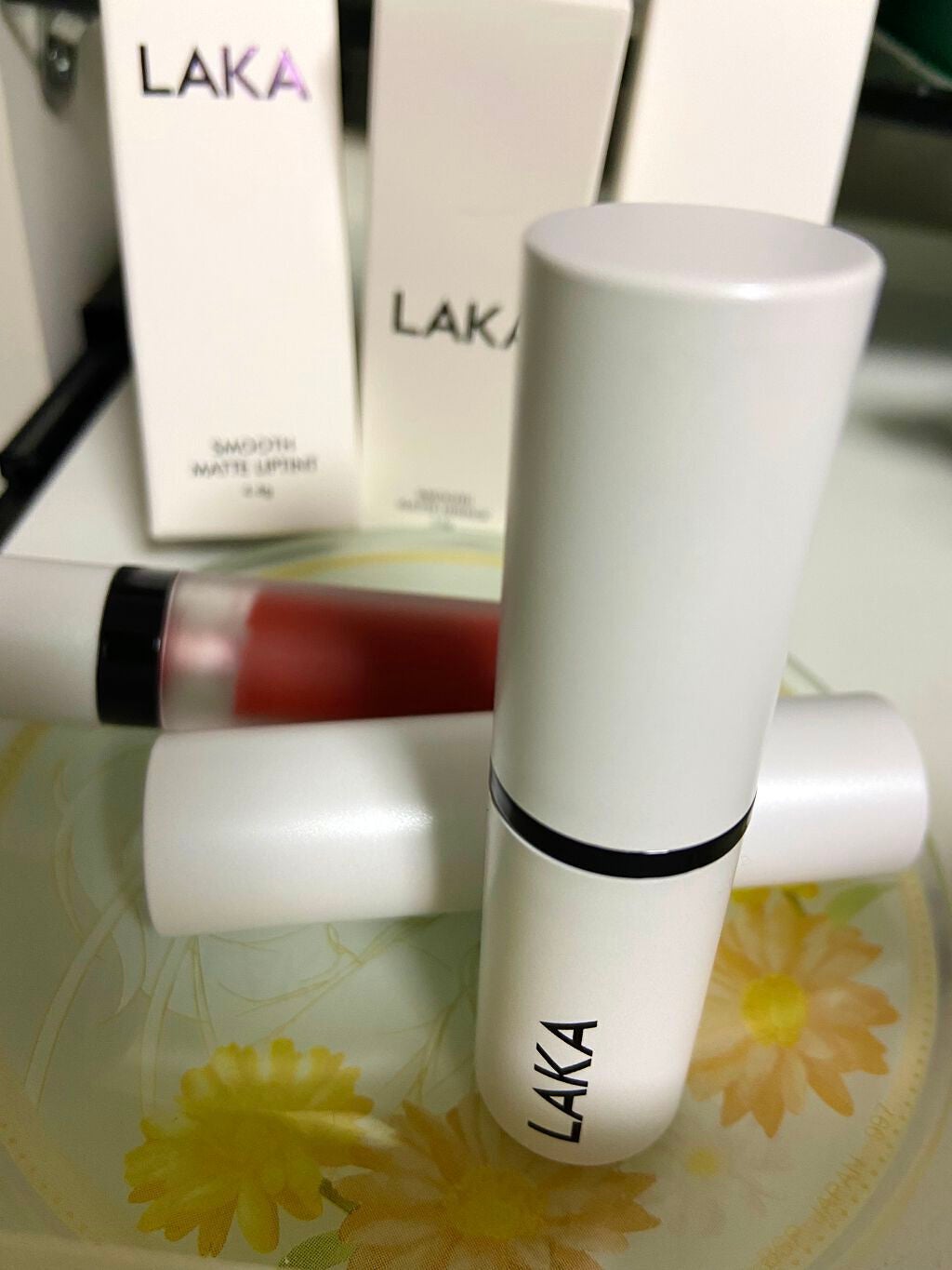 スムースマットリップスティック/Laka/口紅を使ったクチコミ(3枚目)