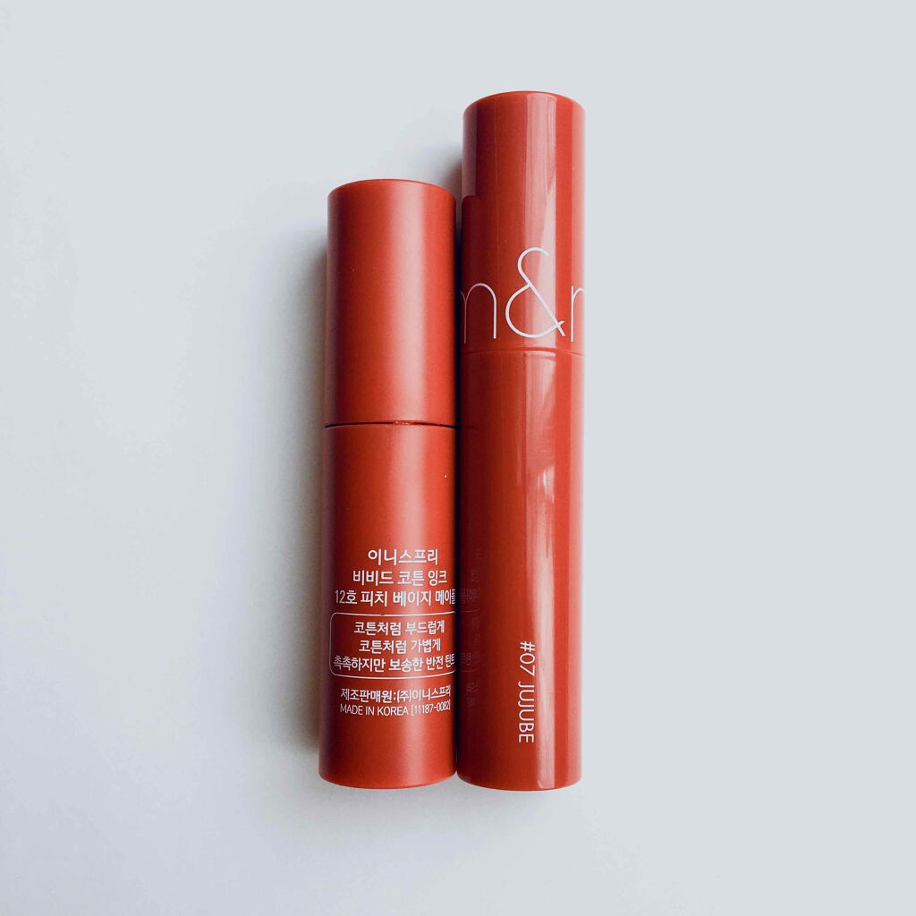 ビビッドコットン インクティント/innisfree/口紅を使ったクチコミ（2枚目）