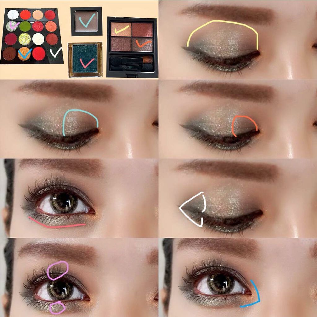 プリズム パウダーアイカラー 023 モスグリーン/リンメル ロンドン/単色アイシャドウを使ったクチコミ（3枚目）