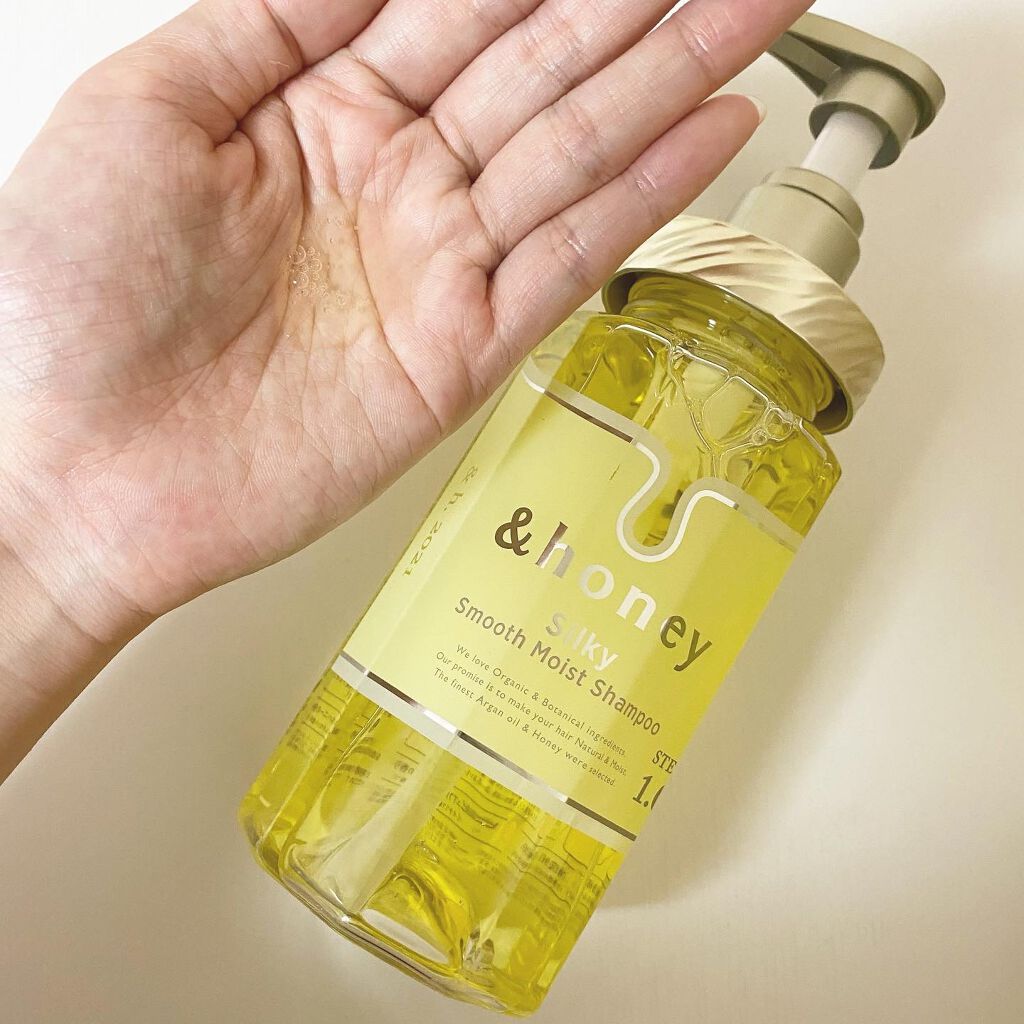 シルキー　スムースモイスチャー　シャンプー　1.0/ヘアトリートメント　2.0/&honey/市販シャンプーを使ったクチコミ（2枚目）