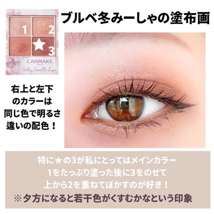 シルキースフレアイズ/キャンメイク/アイシャドウパレットを使ったクチコミ(3枚目)