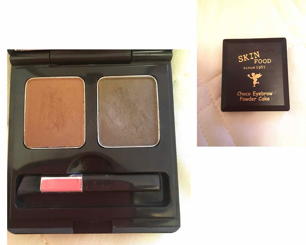 チョコ アイブロウ パウダー ケーキ/SKINFOOD/パウダーアイブロウを使ったクチコミ(1枚目)