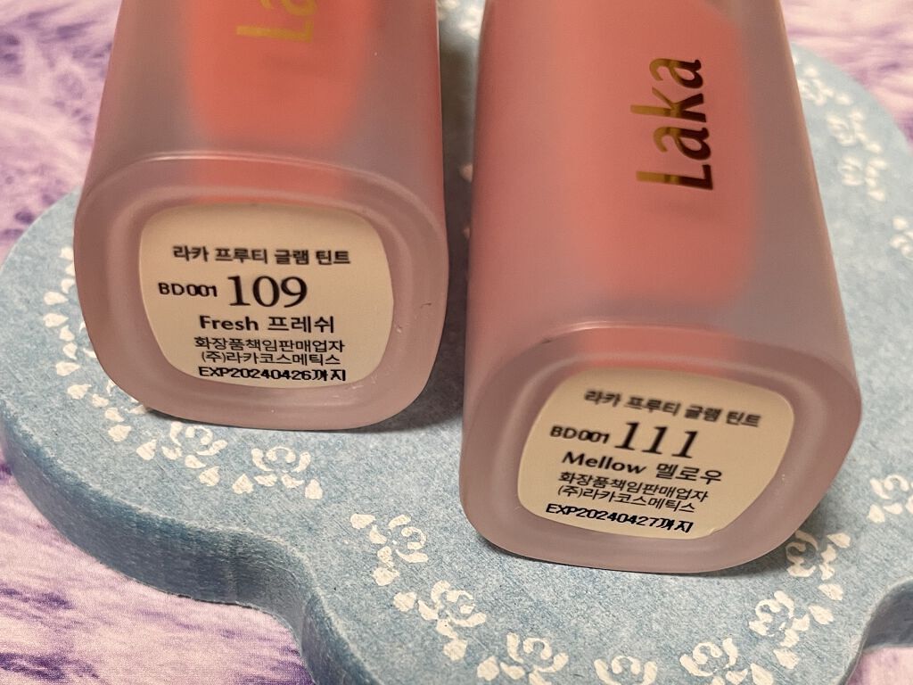 フルーティーグラムティント/Laka/リップティントを使ったクチコミ（2枚目）