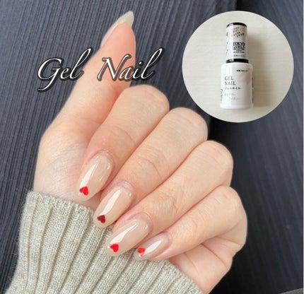 parkikoi パル ハートホロのクチコミ「DAISO TGCジェルネイル #73シアーアイボリーparkikoi パル ハートホロ
.....」(1枚目)