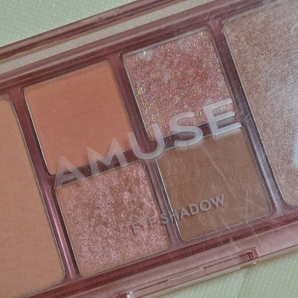 ヴィーガンフェイスオールパレット 02ピーチグロウ/AMUSE/アイシャドウパレットの画像