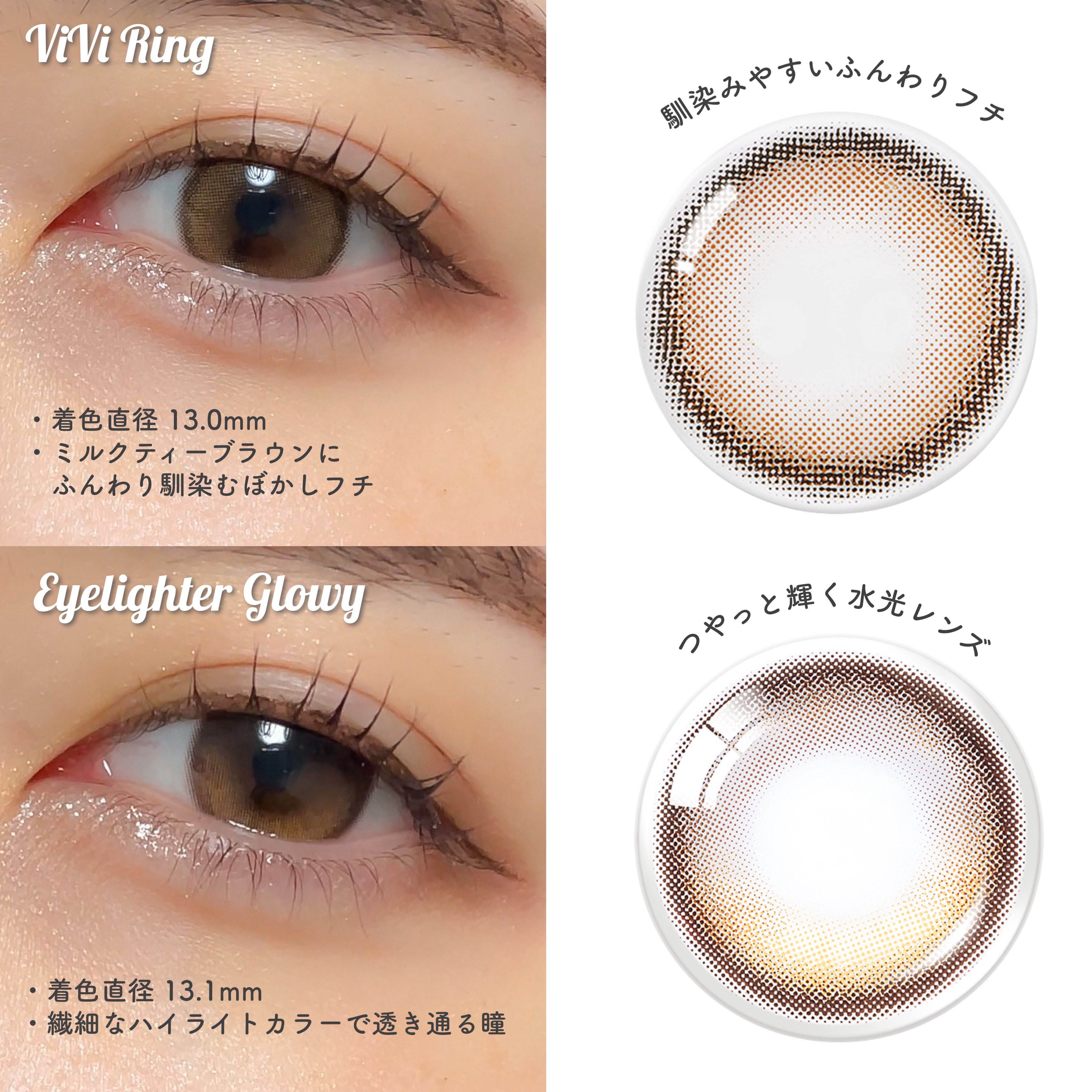 Glowy 1day/OLENS/ワンデー（１DAY）カラコンを使ったクチコミ（2枚目）