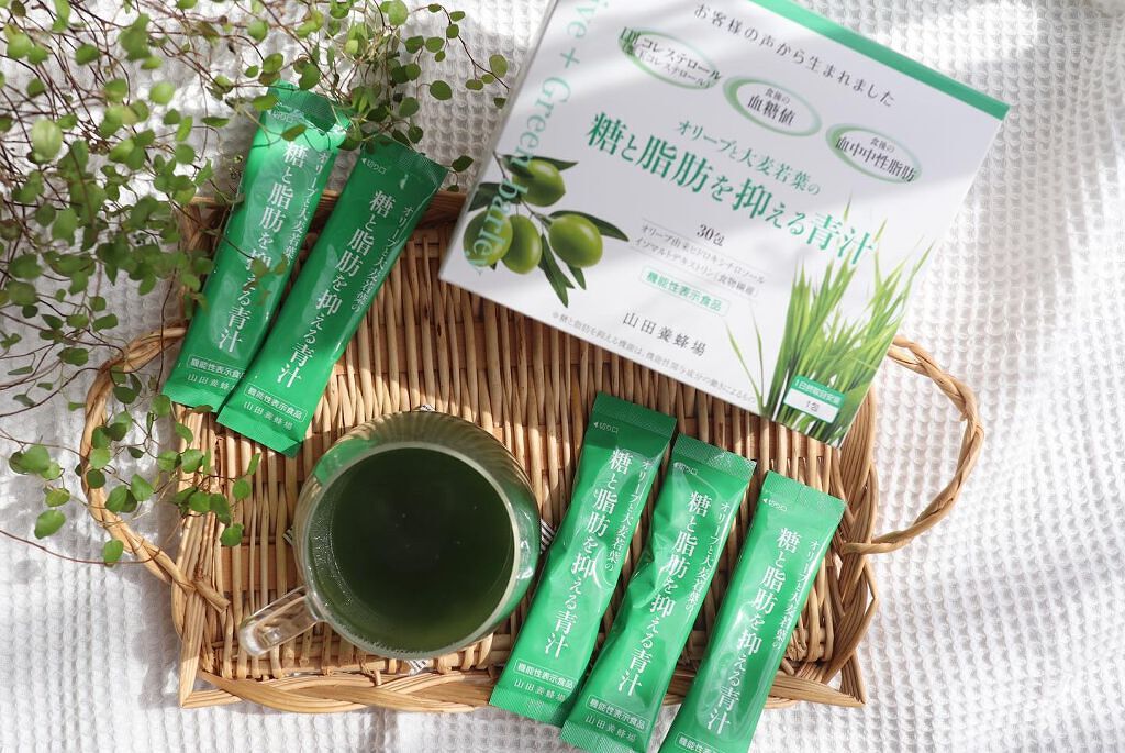 オリーブと大麦若葉の糖と脂肪を抑える青汁 /山田養蜂場(健康食品)/青汁を使ったクチコミ(2枚目)