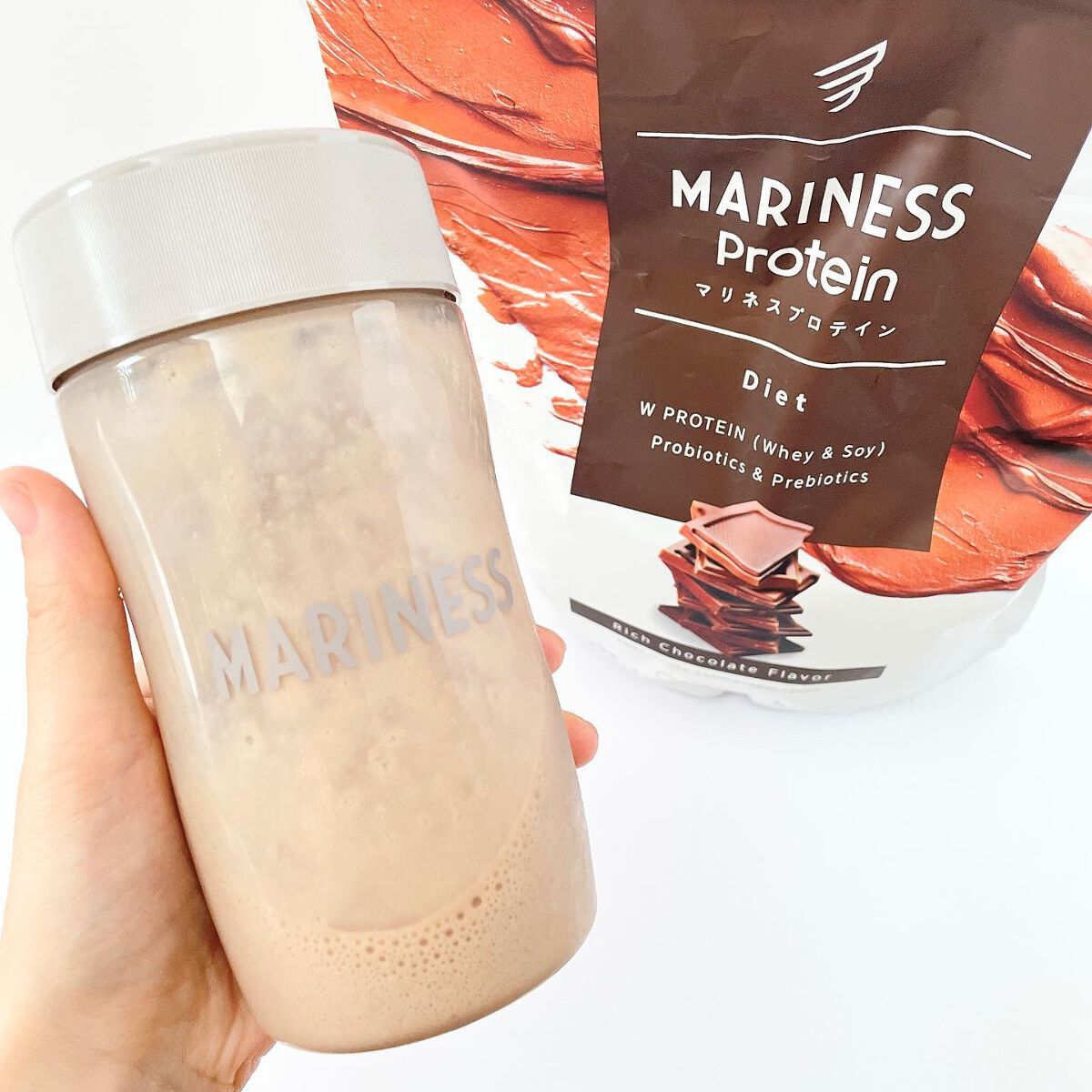 マリネスプロテイン(リッチチョコレートフレーバー)/mariness/その他プロテインを使ったクチコミ(2枚目)