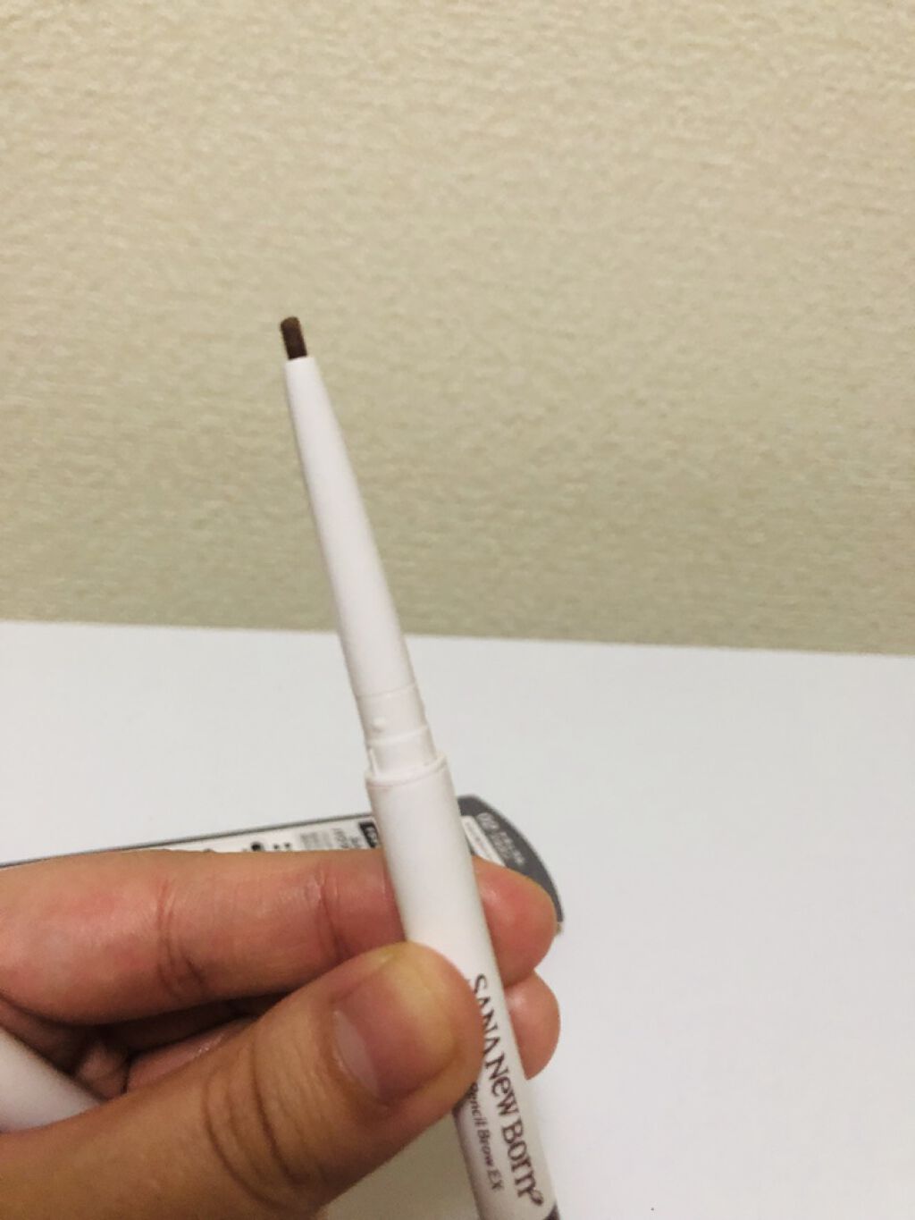 パウダリーペンシルブロウEX 02：ナチュラルブラウン/サナ ニューボーン/アイブロウペンシルを使ったクチコミ（2枚目）