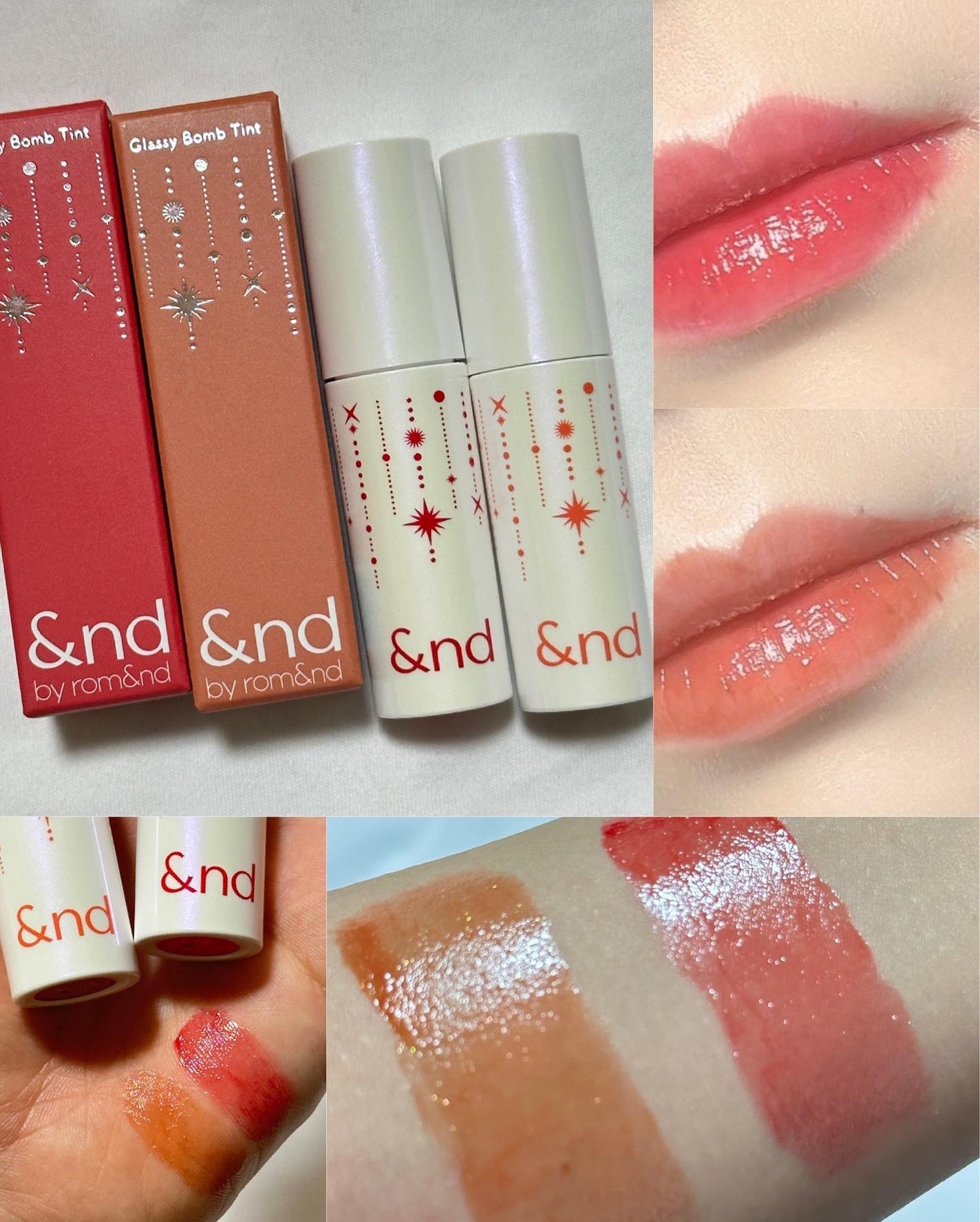 アンドバイロムアンド グラッシーボムティント/&nd by rom&nd/リップティントを使ったクチコミ(10枚目)